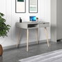 Hanah Home Mesa de Estudio Gris y Madera con Estantes
